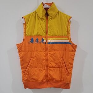 Stranger Things Mens Puffer Vest Size Large Novelty 80S Colorblock Netflix